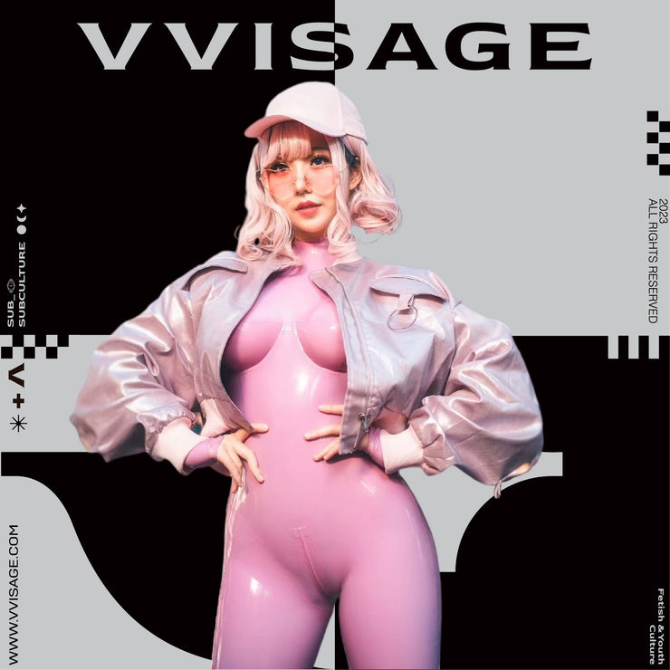 VVISAGE | Classic Silicone Breast Latex Catsuit